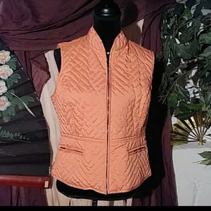 Orange Quilted Vest